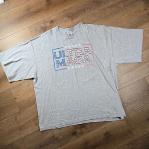 Ultra MAGA T Shirt Mens 3XL Trump Patriot USA Made Bayside Political Tee